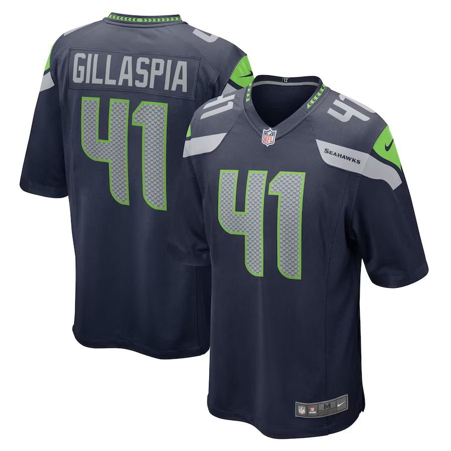 Men Seattle Seahawks 41 Cullen Gillaspia Nike College Navy Home Game Player NFL Jersey